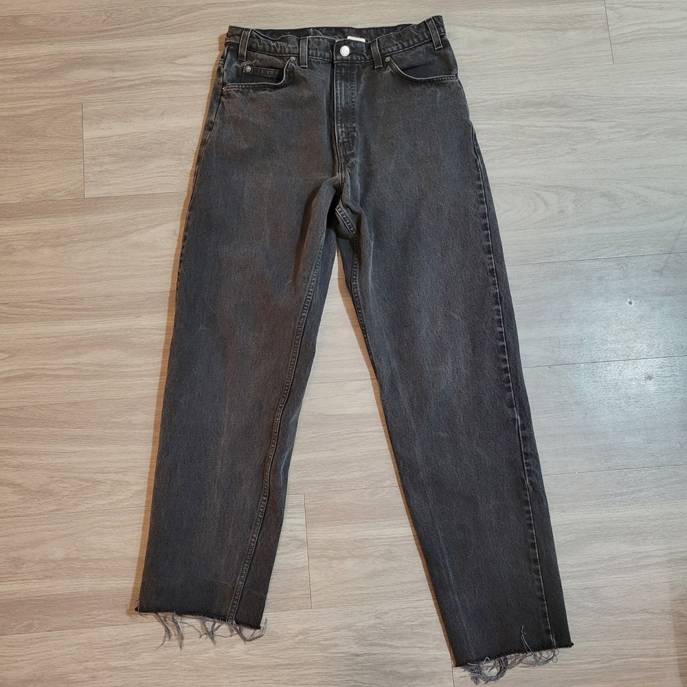 Vintage Levis 550 Orange Tab Relaxed Fit Tapered Leg Black Jeans 31x29 *FLAW*